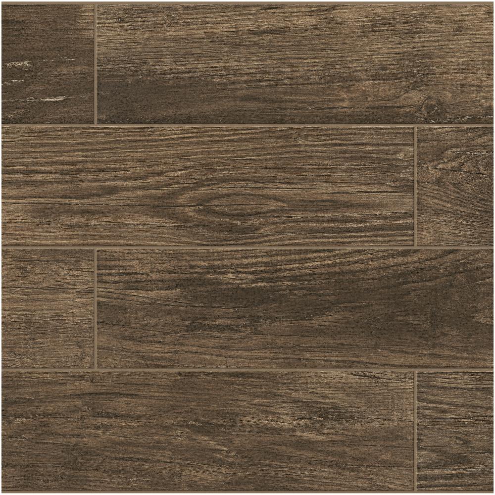 American Olean Harvest Grove 15-Pack Cherry 6-in x 24-in Matte Porcelain Stone Look Floor and Wall Tile (14.53 sq ft/Carton)