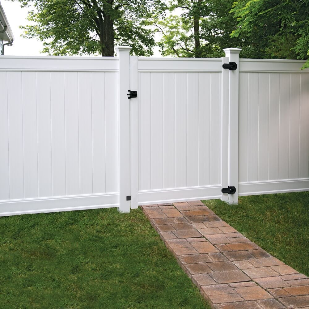 Freedom 8-ft H x 5-in W White Vinyl End Fence Post (Unassembled)