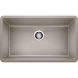 PRECIS Undermount Granite Composite 32 in. Single Bowl Kitchen Sink in White - Super Arbor