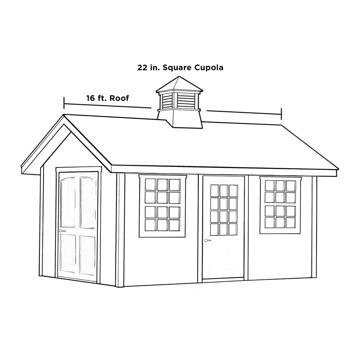 Good Directions Cornwall 22-in x 27-in White Vinyl Cupola with 24-Gauge Copper Hip Roof