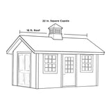 Good Directions Cornwall 22-in x 27-in White Vinyl Cupola with 24-Gauge Copper Hip Roof