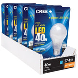 Cree 40W Equivalent Soft White A19 Dimmable LED Light Bulb with 4Flow Filament Design (8-Pack)