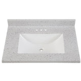 37 in. W x 22 in. D Stone Effects Vanity Top in Cold Fusion with White Sink - Super Arbor