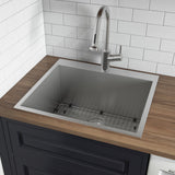 Ruvati Brushed Stainless Steel Drop-In Laundry Sink 25-inch x 22-inch