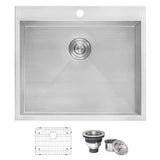 Ruvati Brushed Stainless Steel Drop-In Laundry Sink 25-inch x 22-inch