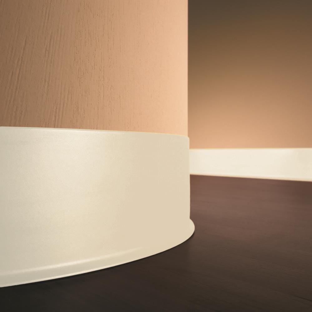 Flexco 4-in Almond Vinyl Floor Base, Straight Edge, 120-ft Roll