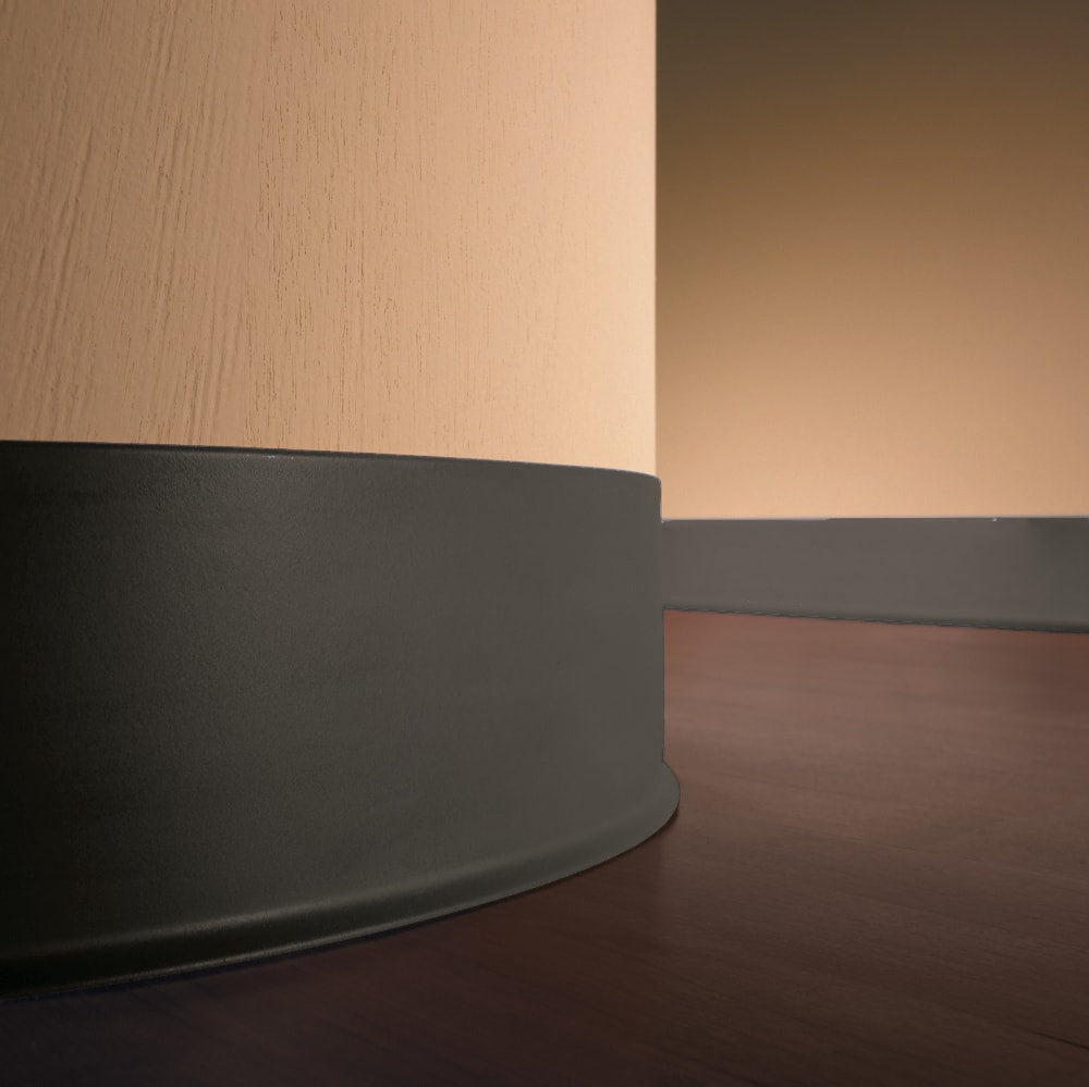 Flexco 2.5-in Black/Brown Vinyl Floor Base, 120-ft Coil