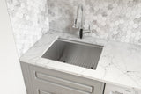 Ruvati Stainless Steel Undermount Laundry Sink with Drain - 21" x 18"