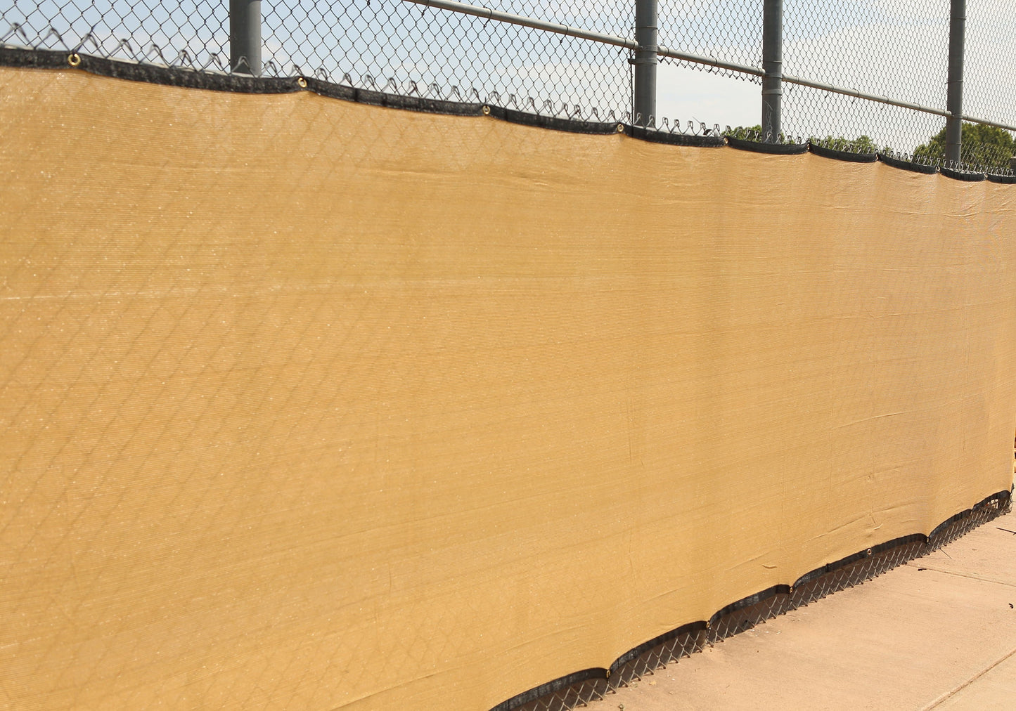 NCSNA 8-ft H x 50-ft W Beige Tan Hdpe Chain Link Fence Screen