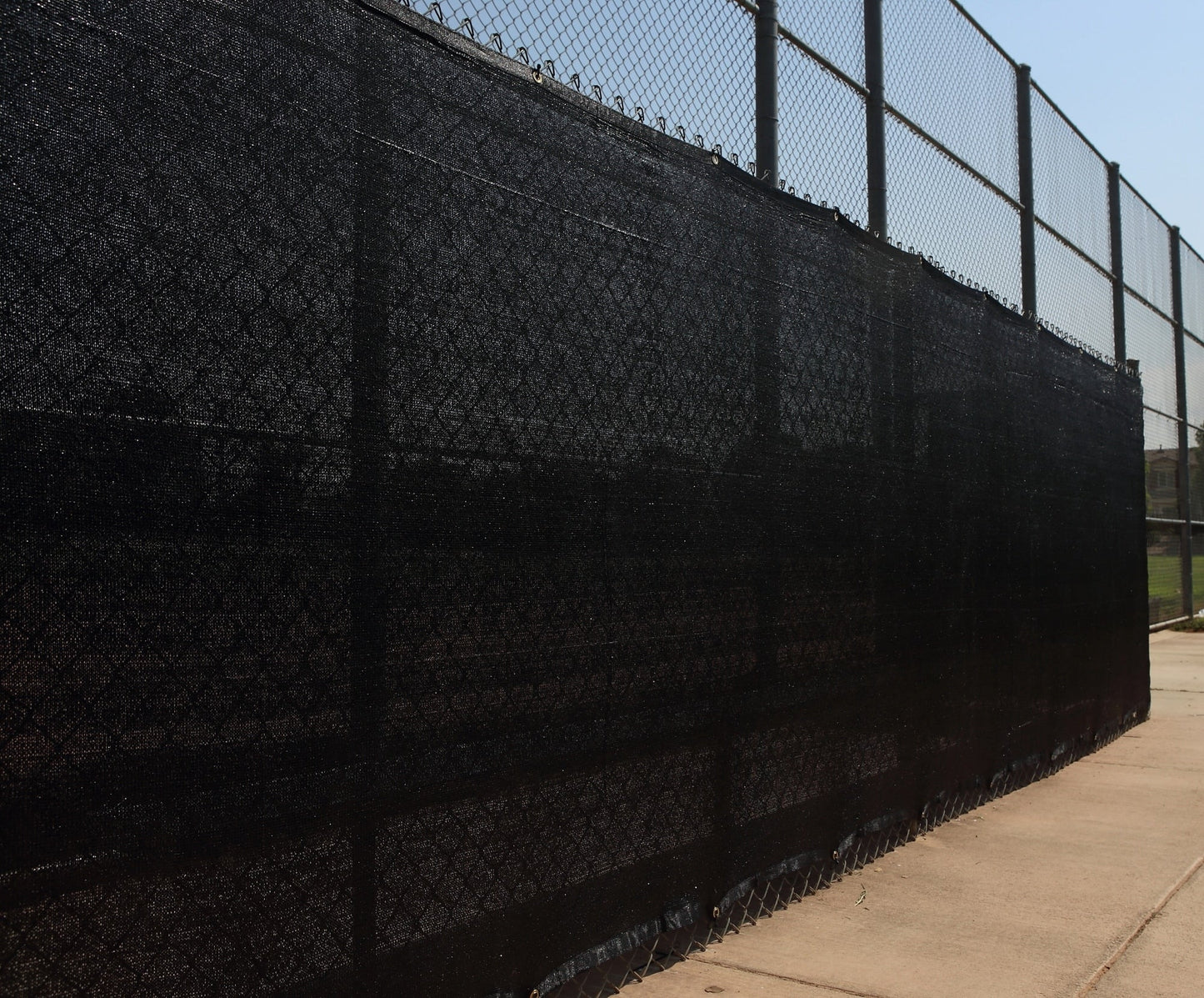 NCSNA 8-ft H x 50-ft W Black Hdpe Chain Link Fence Screen