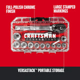 CRAFTSMAN 24-Piece Standard (SAE) Polished Chrome Mechanics Tool Set