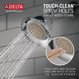 Delta Victorian Chrome 2‑Handle Multi-Function Shower Faucet Trim, 5.5-in Showerhead, T17255