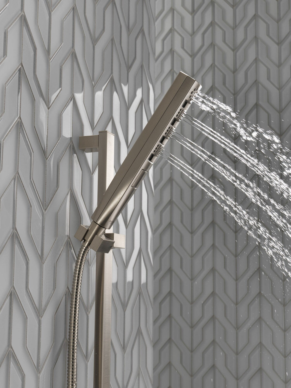 Delta Universal Showering Components Stainless 5-Spray Handheld Shower with Slide Bar, 1.75 GPM (6.6 LPM)