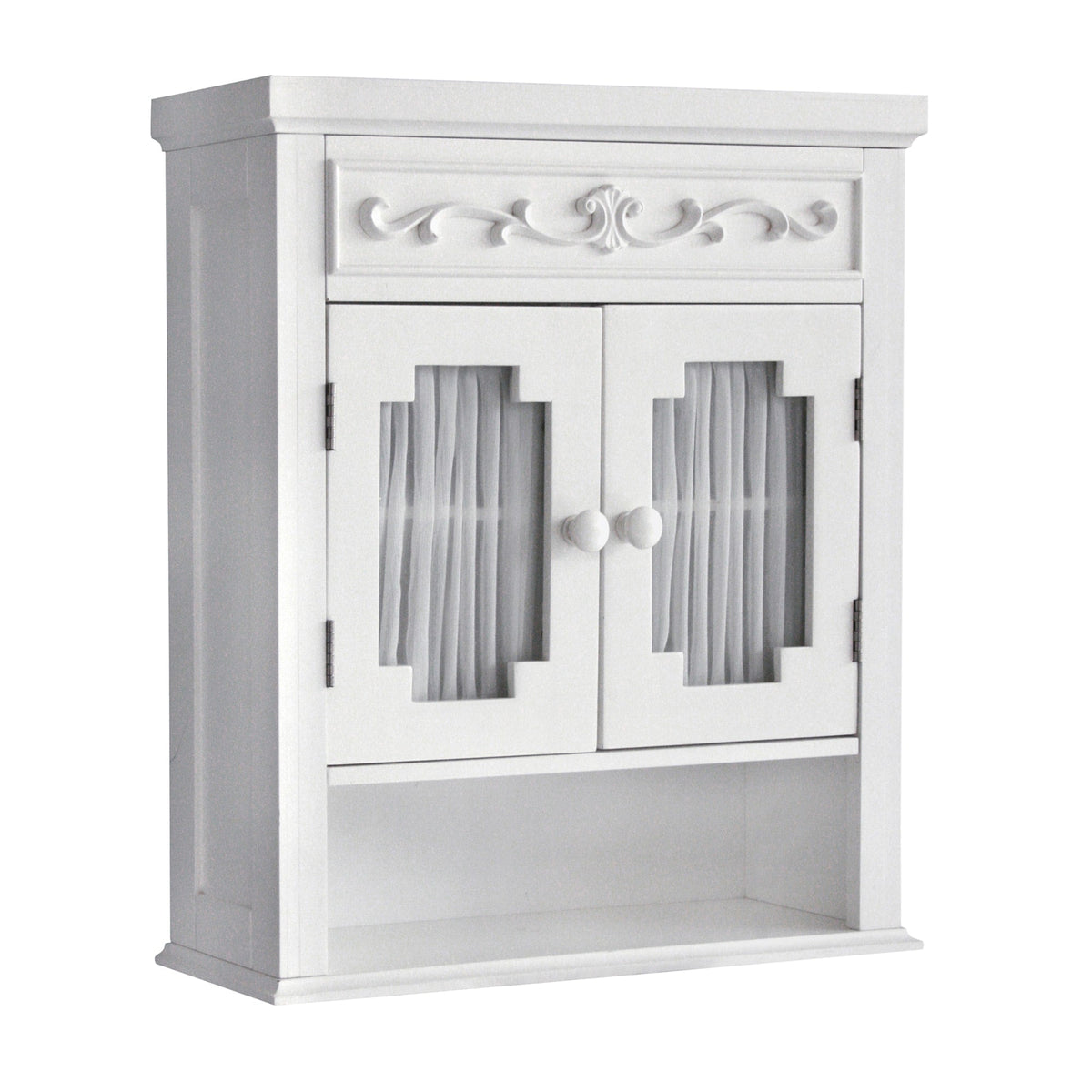 Teamson Home Lisbon 21-in x 24.19-in x 7-in White Bathroom Wall Cabinet