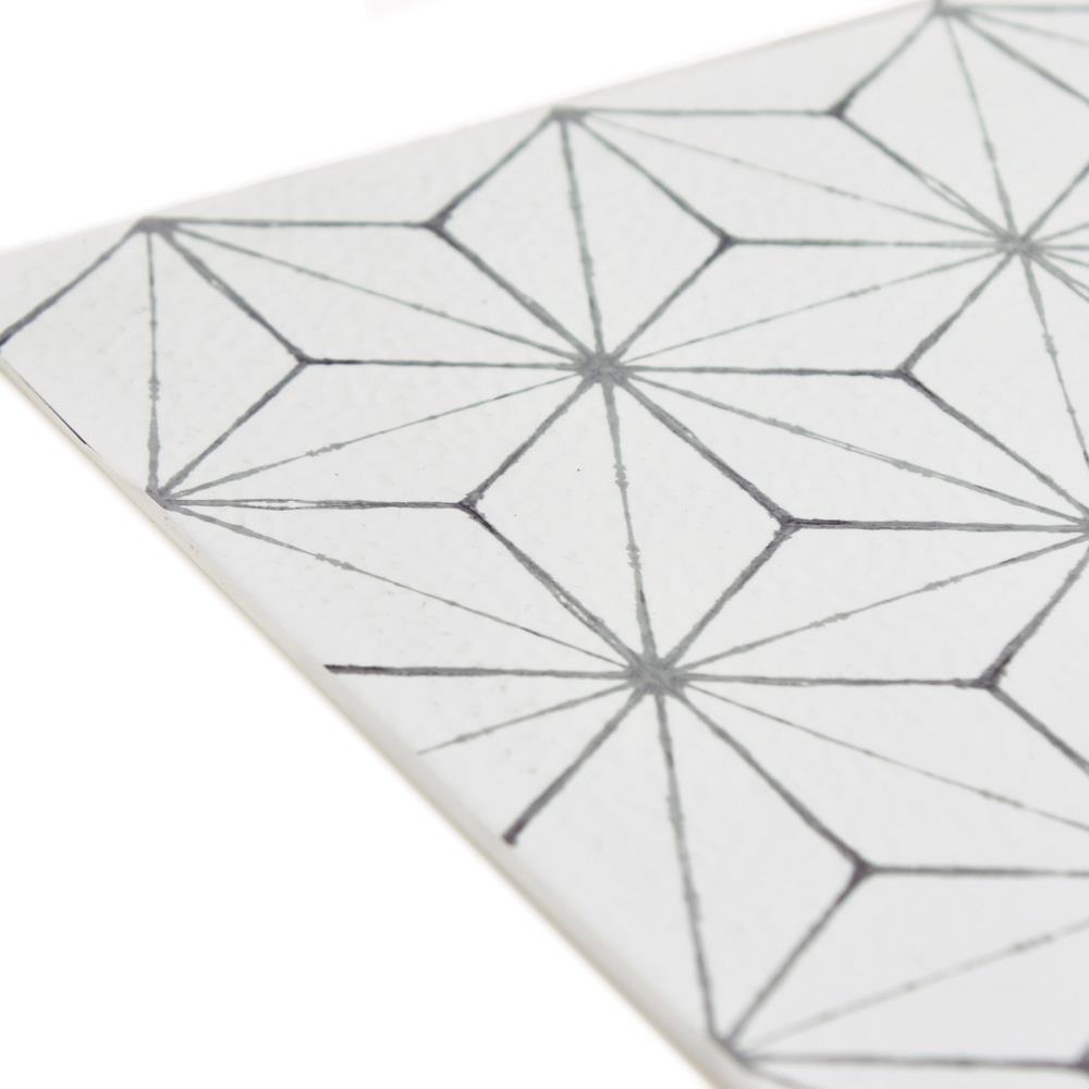 FloorPops White 2.76-mil x 12-in W x 12-in L Water Resistant Peel and Stick Vinyl Tile Flooring, 10-sq ft Carton
