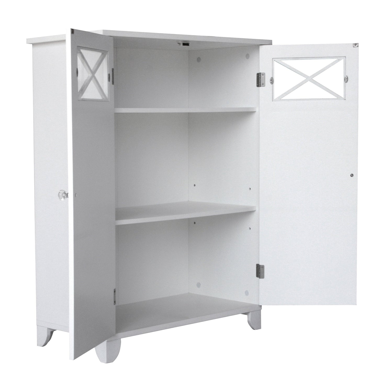 Teamson Home Dawson 26-in x 32.25-in x 13-in White Freestanding Linen Cabinet