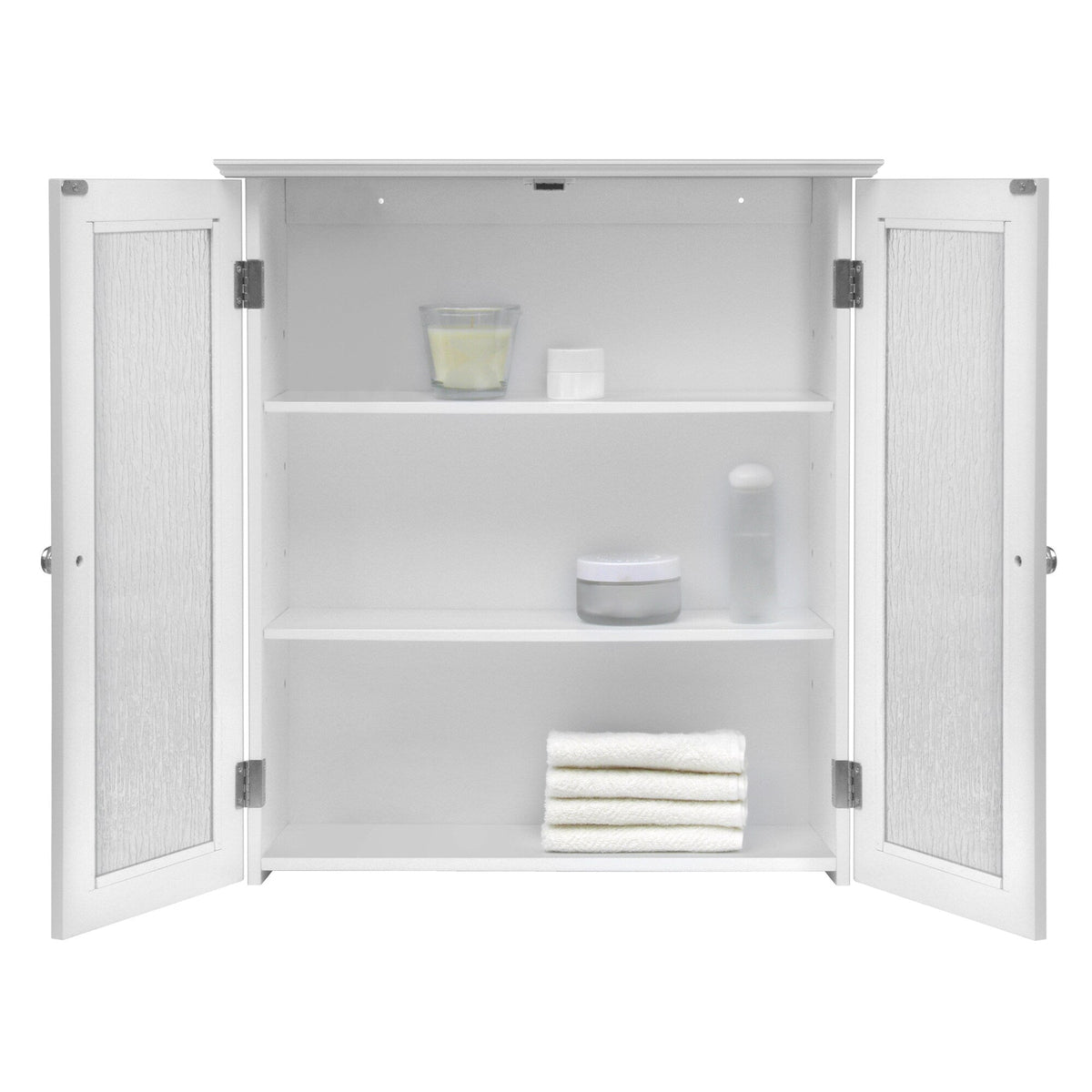 Teamson Home Connor 22.25-in x 25-in x 8-in White Bathroom Wall Cabinet