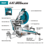 Makita 18V X2 LXT (36V) 12 in. Brushless Cordless Dual‑Bevel Sliding Compound Miter Saw with Laser, Tool‑Only