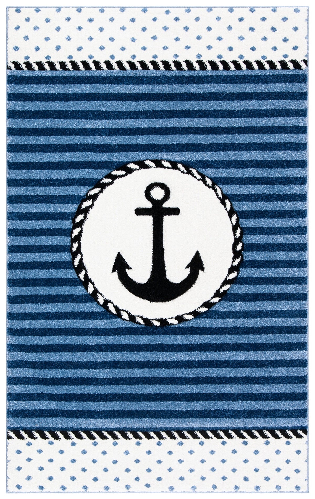 Safavieh Carousel Kids Anchor 3 x 5 Navy/Ivory Indoor Kids Throw Rug