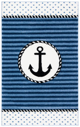 Safavieh Carousel Kids Anchor 3 x 5 Navy/Ivory Indoor Kids Throw Rug