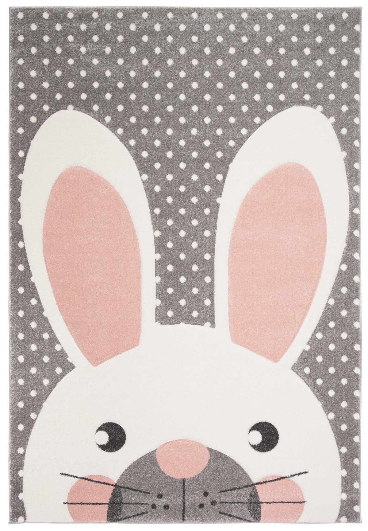 Safavieh Carousel Kids Peek-a-Boo 3-ft x 5-ft Pink/Gray Indoor Kids Throw Rug