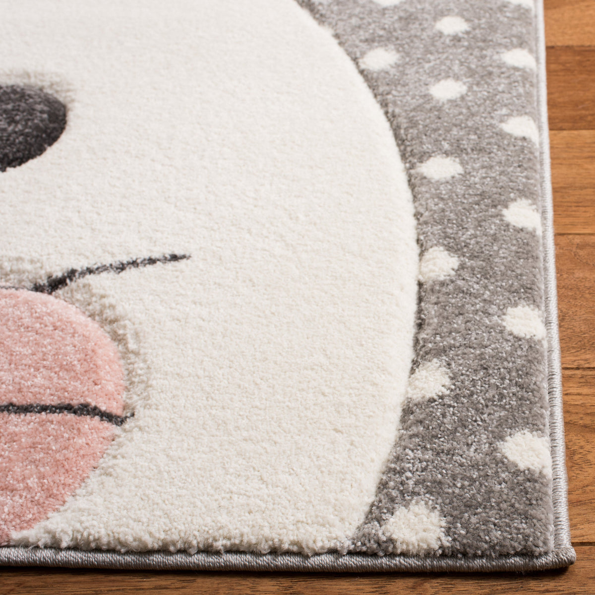 Safavieh Carousel Kids Peek-a-Boo 3-ft x 5-ft Pink/Gray Indoor Kids Throw Rug