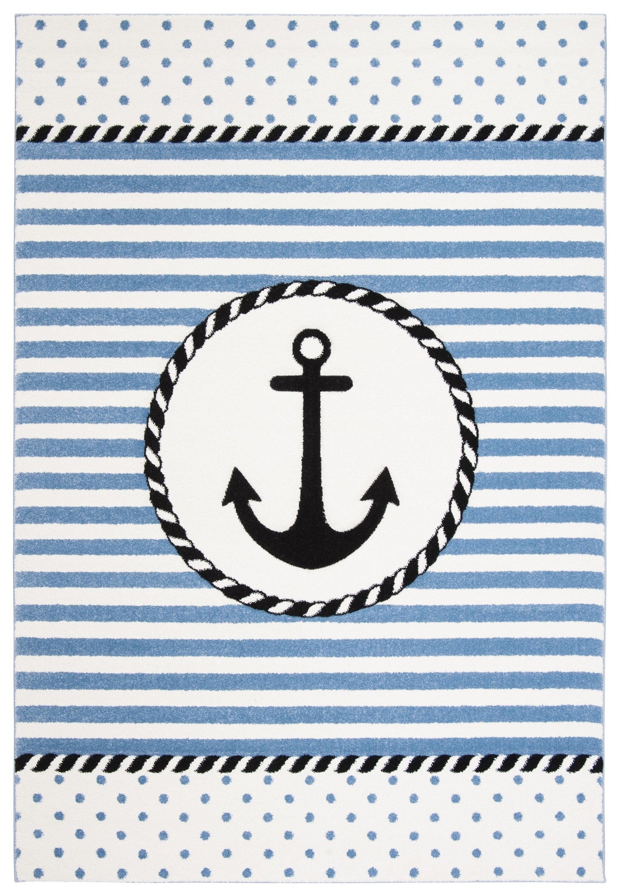 Safavieh Carousel Kids Anchor 4 x 6 Ivory/Navy Indoor Kids Area Rug