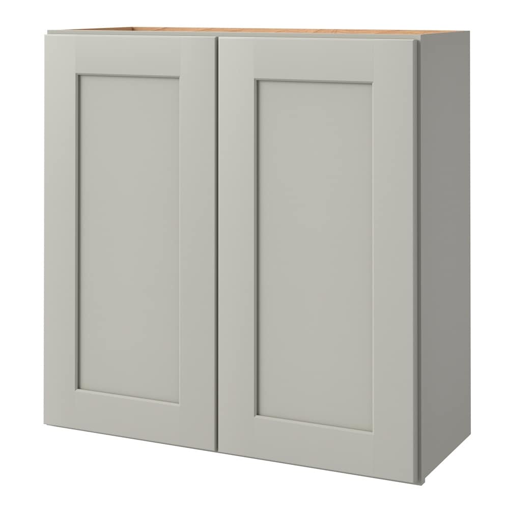 allen + roth Stonewall 36-in W x 36.125-in H x 12-in D Stone Wall Fully Assembled Cabinet (Flat Panel Shaker Door Style)