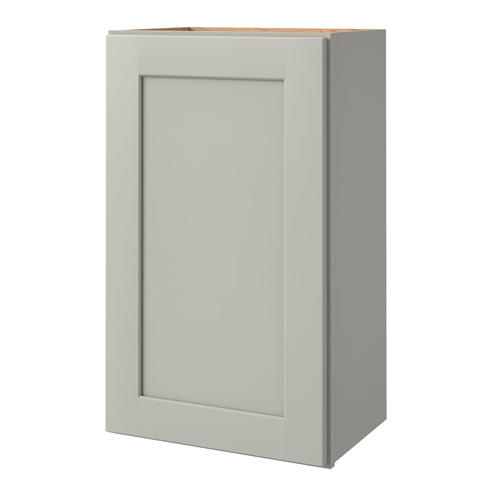 allen + roth Stonewall 18-in W x 30.125-in H x 12-in D Stone Wall Fully Assembled Cabinet (Flat Panel Shaker Door Style)