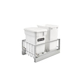Rev-A-Shelf 35-Quart Plastic Soft-Close Pull-Out Trash & Compost Bin – Aluminum Frame