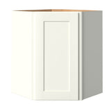 allen + roth Aveley 24-in W x 30.125-in H x 20-in D Linen Diagonal Corner Wall Fully Assembled Cabinet (Flat Panel Shaker Style)