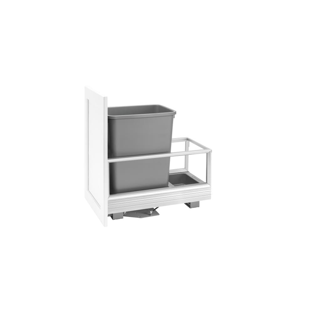 Rev-A-Shelf 35-Quart Plastic Soft-Close Pull-Out Trash Can, 12 x 22 x 20 in, Single Bin