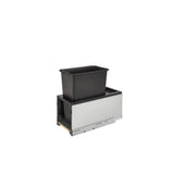 Rev-A-Shelf 30-Quart Plastic Soft-Close Single Pull-Out Trash Can, 10.5-in W