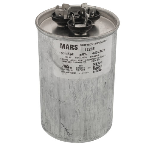 MARS 12288 capacitor - front view (Type: Capacitor; Voltage: 440v)