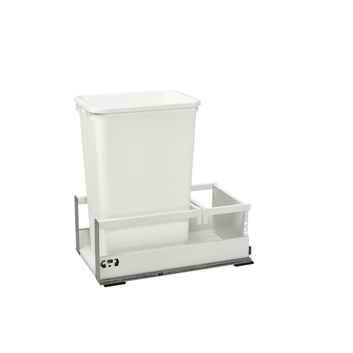 Rev-A-Shelf 50-Quart Plastic Soft-Close Single Pull-Out Trash Can, Door-Mount