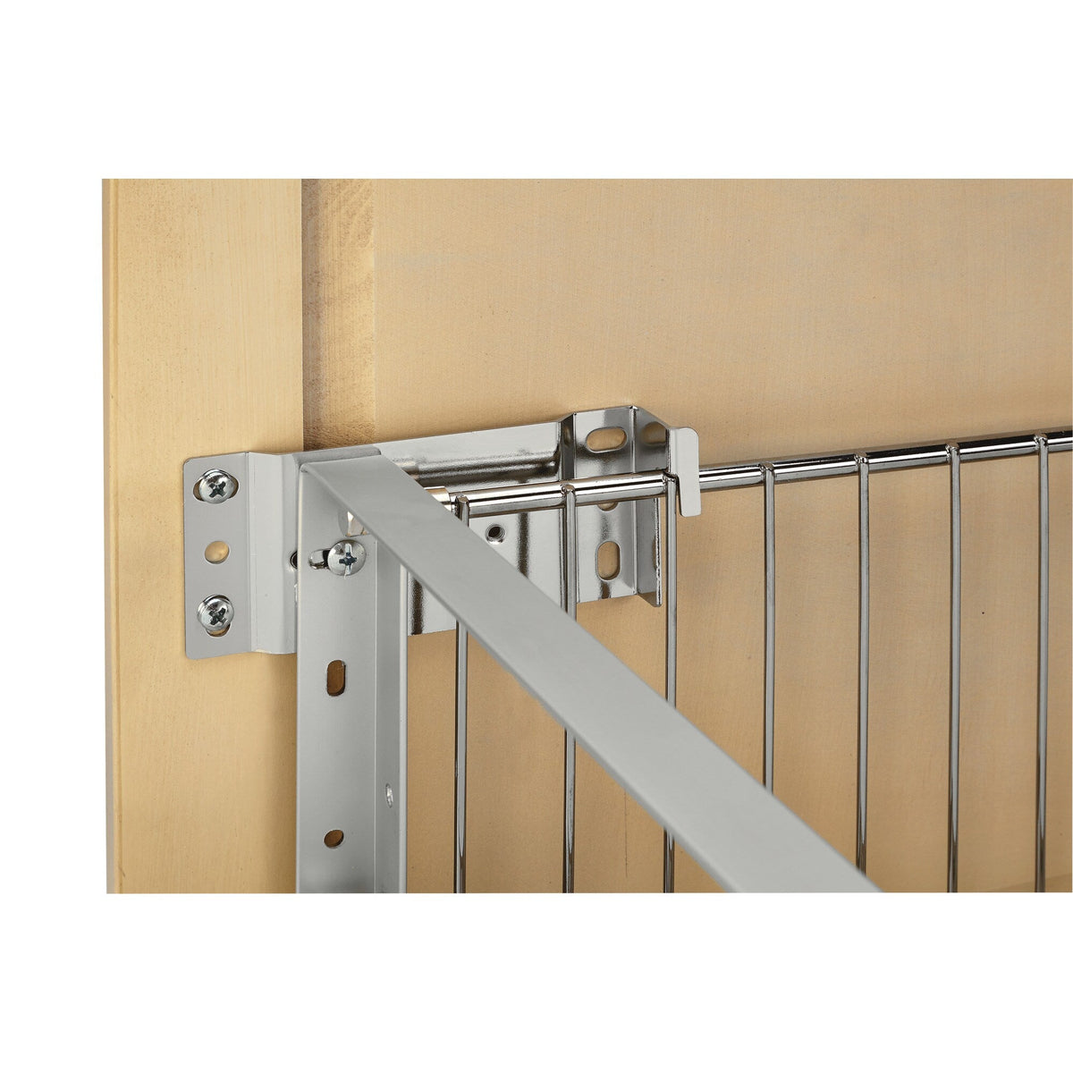 Rev-A-Shelf 1.5-in W x 8-in H Door-Mount Extension Brackets Kit for 5349 Waste Containers, Metallic Silver