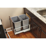 Rev-A-Shelf 1.5-in W x 8-in H Door-Mount Extension Brackets Kit for 5349 Waste Containers, Metallic Silver