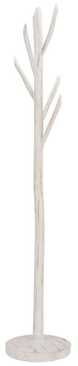 Safavieh Walter Distressed White 5-Hook Coat Stand