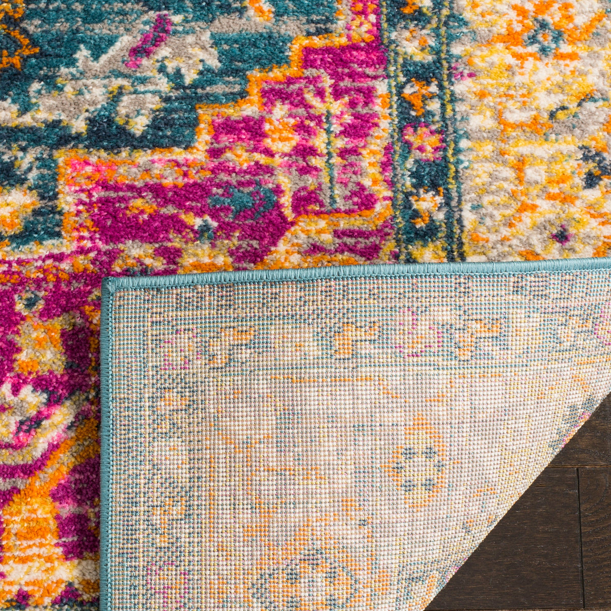 Safavieh Madison Pietra 5 x 8 Blue/Multi Indoor Floral/Botanical Oriental Area Rug