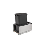 Rev-A-Shelf 50-Quart Plastic Soft-Close Single Pull-Out Trash Can, 13.5 in W x 21.73 in D x 24.23 in H