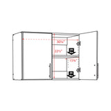 Prepac Elite 32-in W x 24-in H Wood Composite Black Wall-mount Utility Storage Cabinet