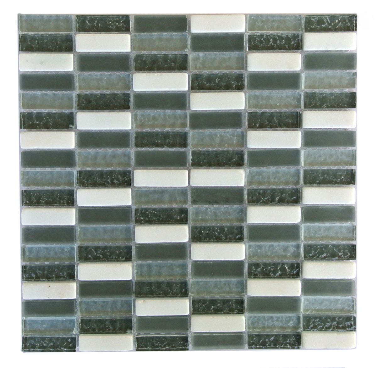 Abolos Quartz Multi Gray 12-in x 12-in Multi-finish Glass Mosaic Floor and Wall Tile product image