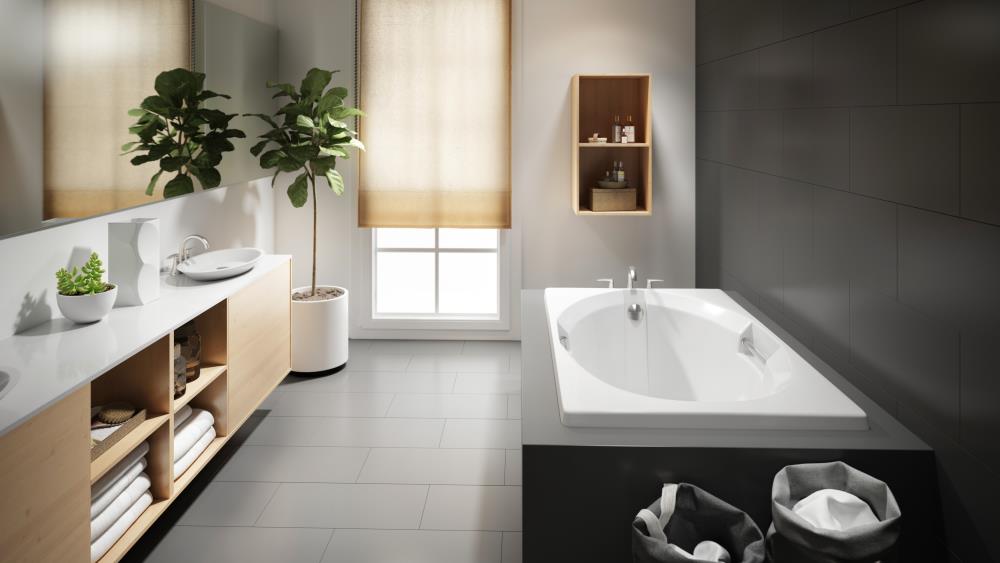 Jacuzzi NOVA 60 in. x 42 in. Acrylic Left-Hand Drain Rectangular Drop-In Whirlpool Bathtub in White