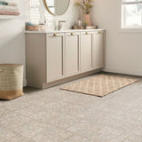 Armstrong Flooring Crescendo Floral Essence Muted Gray 12-in x 12-in Groutable Peel-and-Stick Vinyl Tile Flooring (1-sq ft)