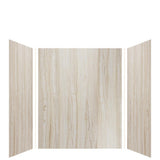 Expressions 48 in. x 48 in. x 96 in. 4-Piece Easy Up Adhesive Alcove Shower Wall Surround in Bianca - Super Arbor
