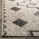 Safavieh Courtyard Tahoe 4 x 6 Gray/Black Indoor/Outdoor Geometric Coastal Area Rug