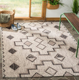 Safavieh Courtyard Tahoe 4 x 6 Gray/Black Indoor/Outdoor Geometric Coastal Area Rug
