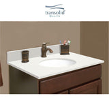 Transolid 25-in Milan White Quartz Single Sink Bathroom Vanity Top