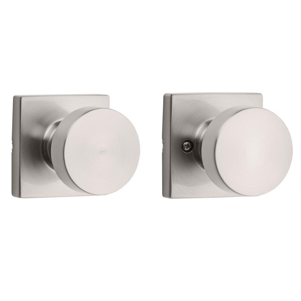 Pismo Square Satin Nickel Hall/Closet Door Knob - Super Arbor