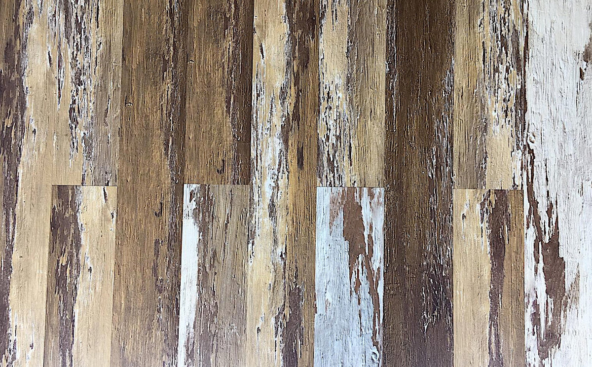 Deco Products COLORS Old Brown Wood Luxury Vinyl Plank Sample, 6 in x 6 in, 8-mil Wear Layer
